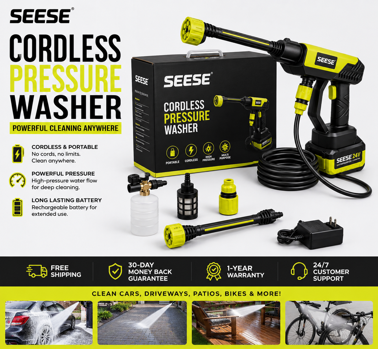 SEESE™ Cordless Pressure Washer Pro
