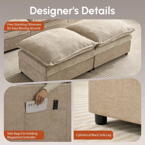 Aurelia Velvet Sectional